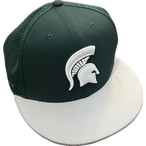 Nike Dri Fit Michigan State Spartans Baseball Cap Hat Adjustable Green Gray